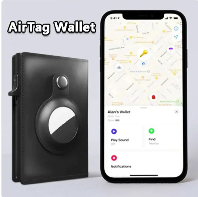 Slim AirTag Leather Wallet